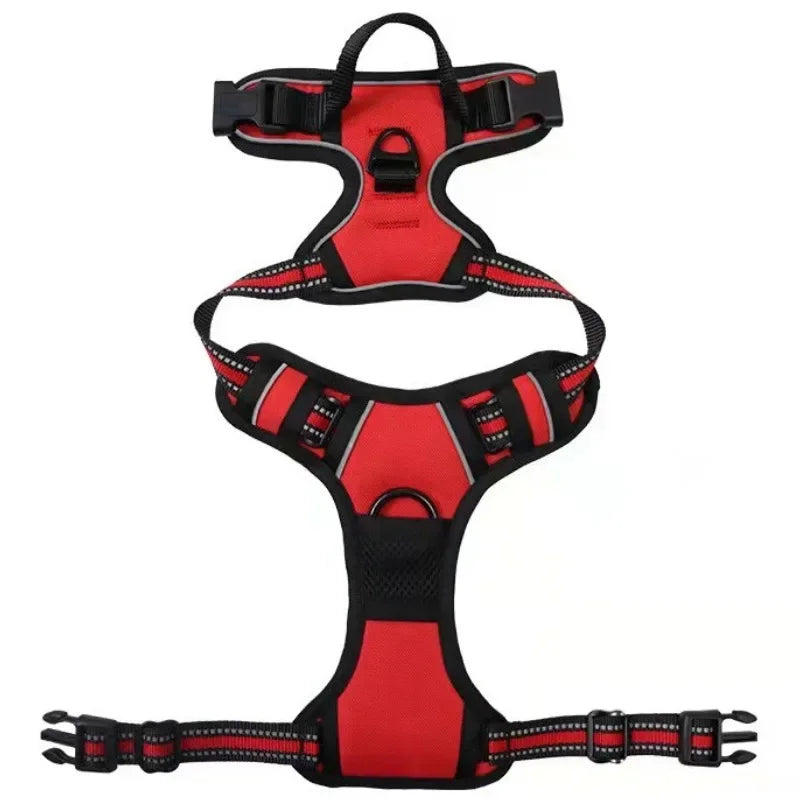 Reflective Breathable Vest Chest Strap Leash Pet Collar