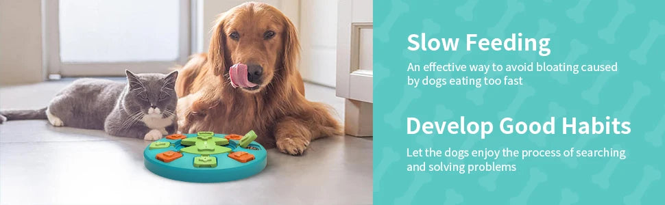 Dog Puzzle Toy Slow Feeder For IQ Training