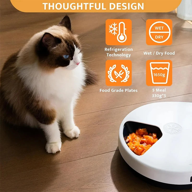 Voford Automatic Pet Feeder Wet Food with Cooling