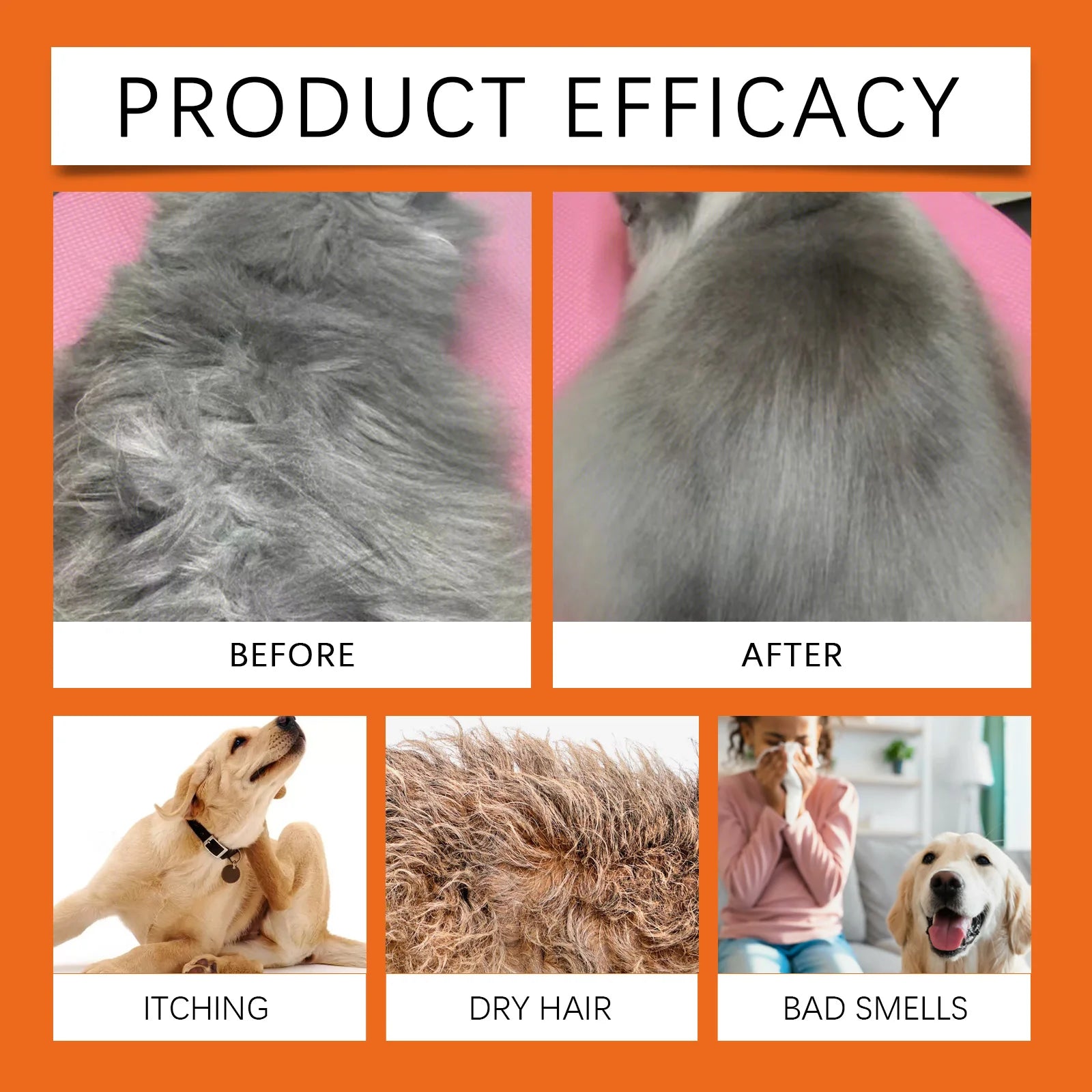 Natural Pet Shampoo for Dogs & Cats Coconut Oil
