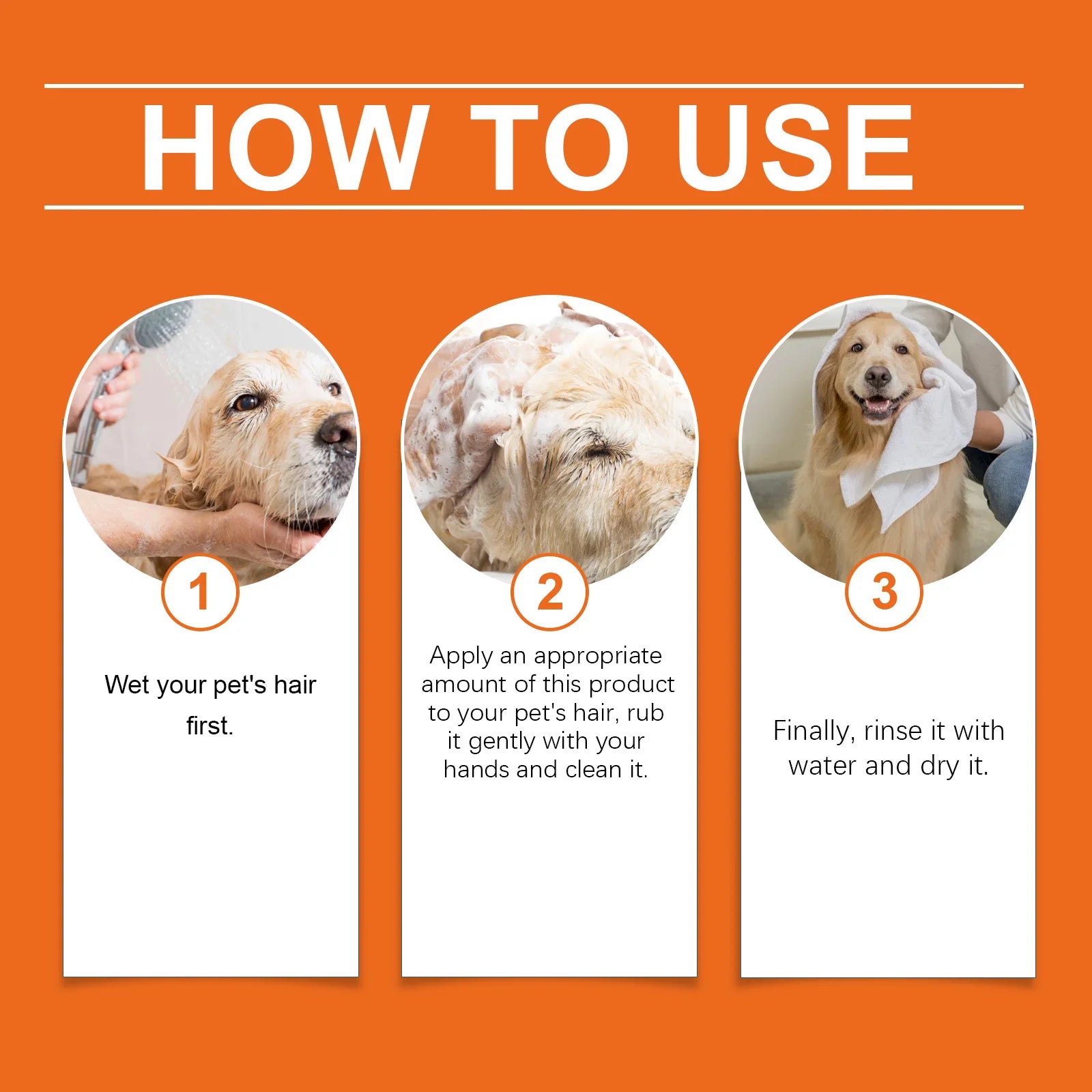 Natural Pet Shampoo for Dogs & Cats Coconut Oil