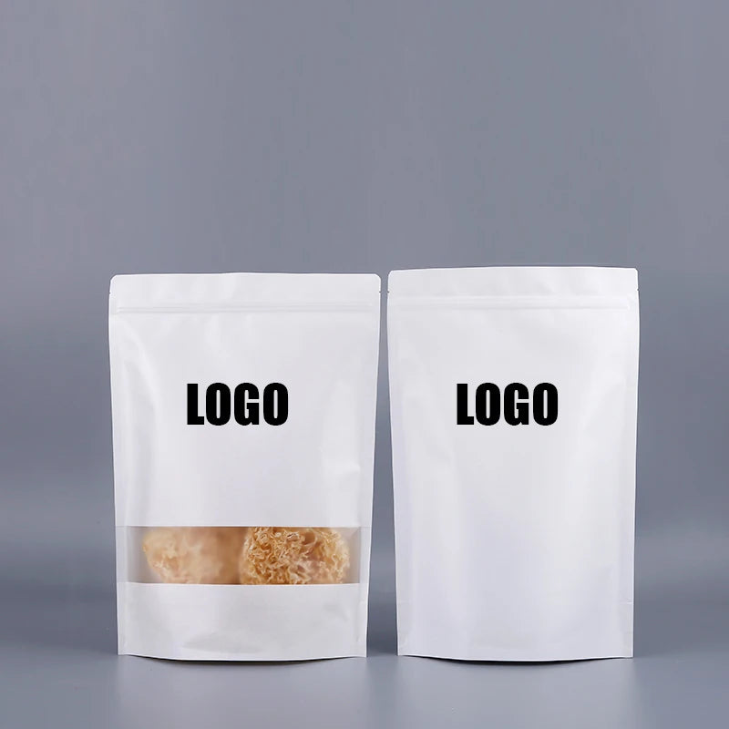 White Kraft Paper Frosted Window Bag, Dog Dry Food