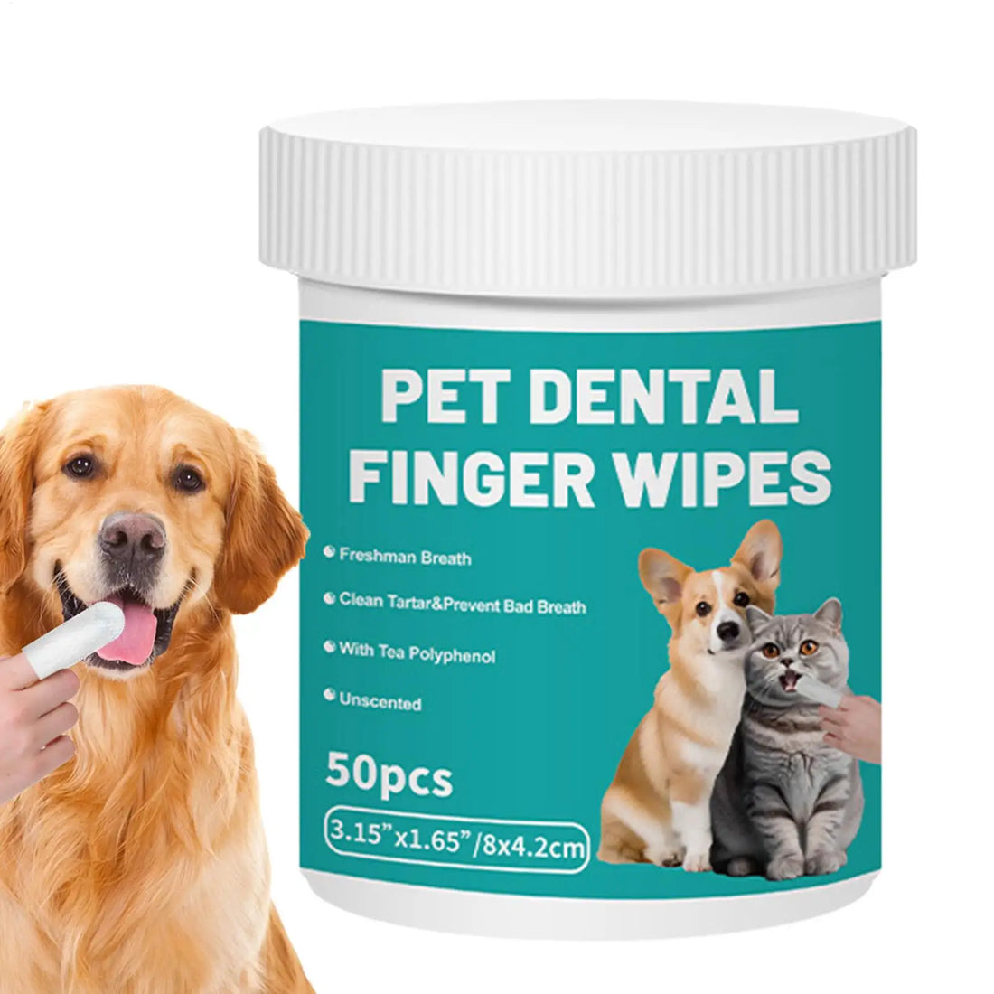 Teeth Cleaning Wipes Dental Finger Wipes Dog Dental Care