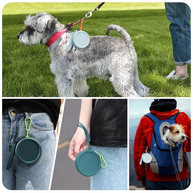 1Pcs Pet Supplies Silicone Dog Food Bag Outdoor Training