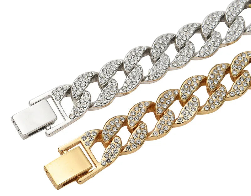 Dog Cuban Gold Chain Luxury Diamond Dog Collar Leash