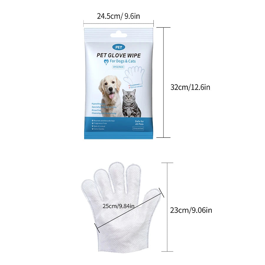 Cleaning Wipes Gloves for Dog and Cat Pet Bathing Wipes
