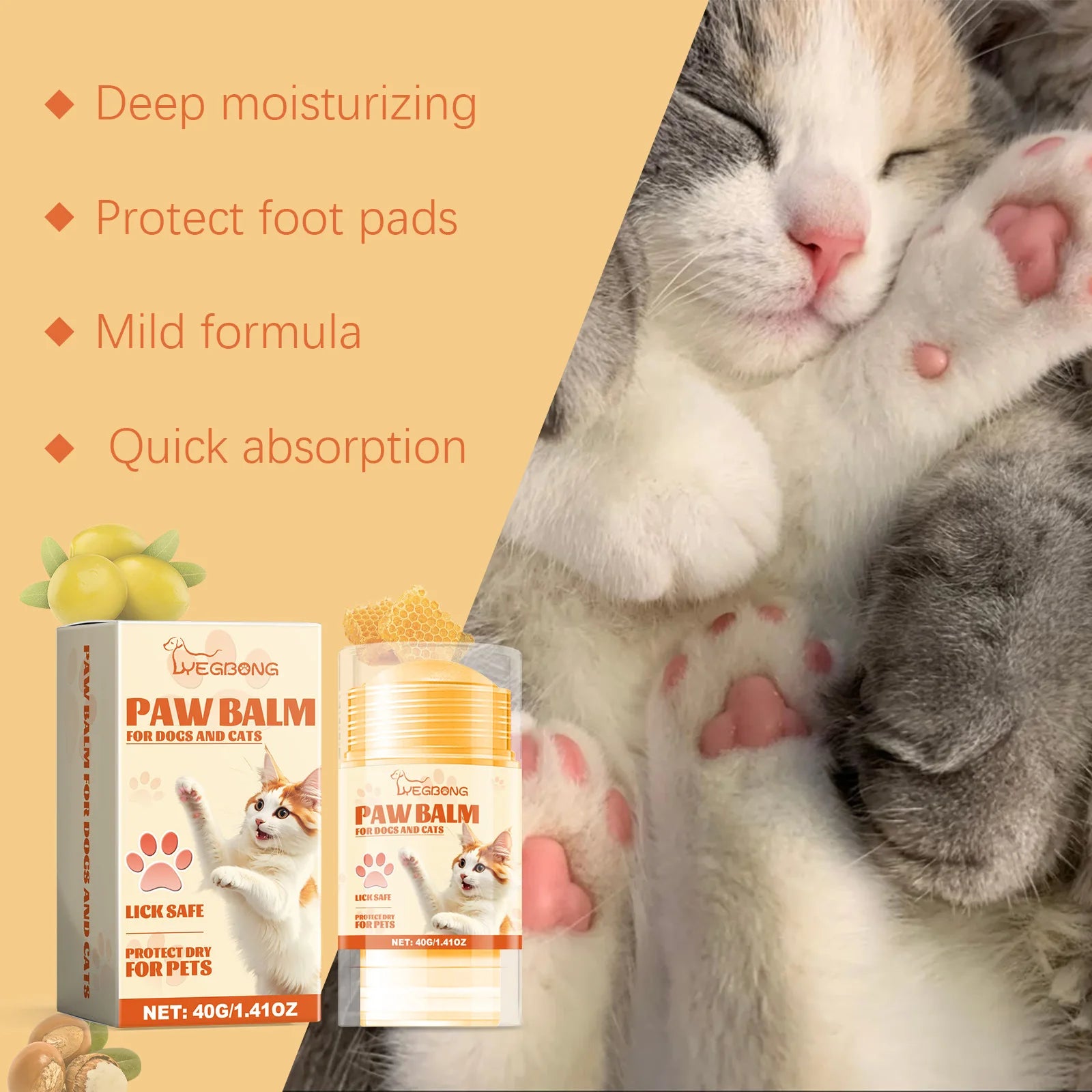 Pet Paw Balm Noses Paws Moisturizer Repair Dry Care