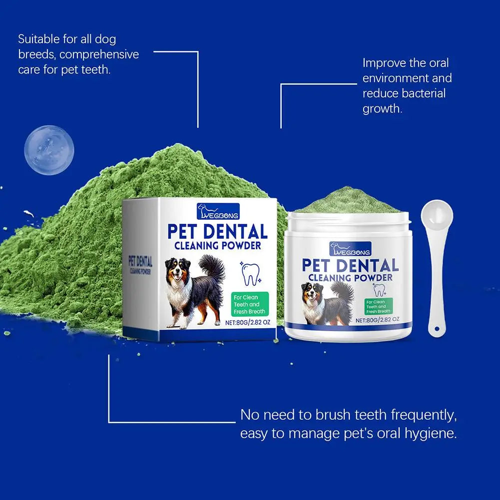 Dog Teeth Cleaning Powder Oral Dog Dental Care Powder