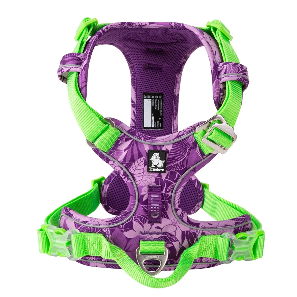 Pet Harness No Pull Nylon Reflective Dog Leash Pet Collar