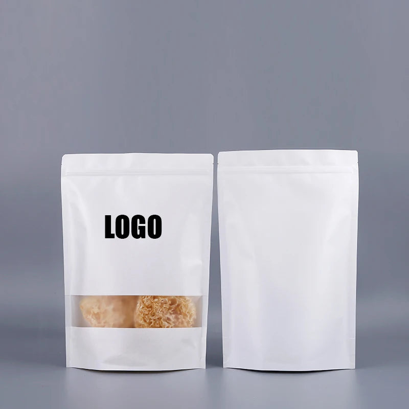 White Kraft Paper Frosted Window Bag, Dog Dry Food