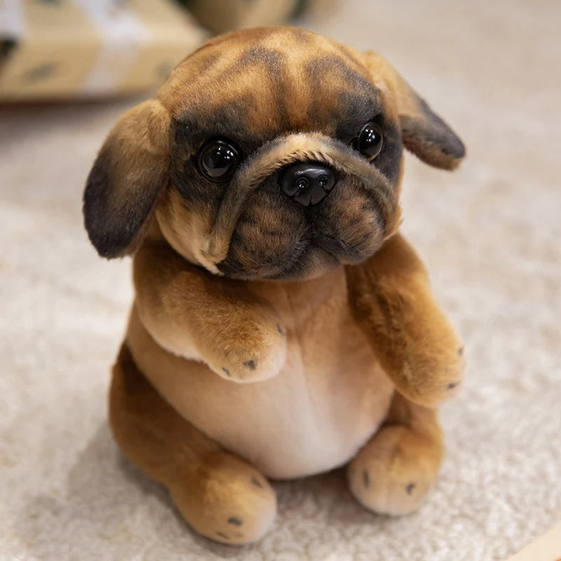 Hot Sale Realistic Sitting Poodle Pug Puppy Plush Toys
