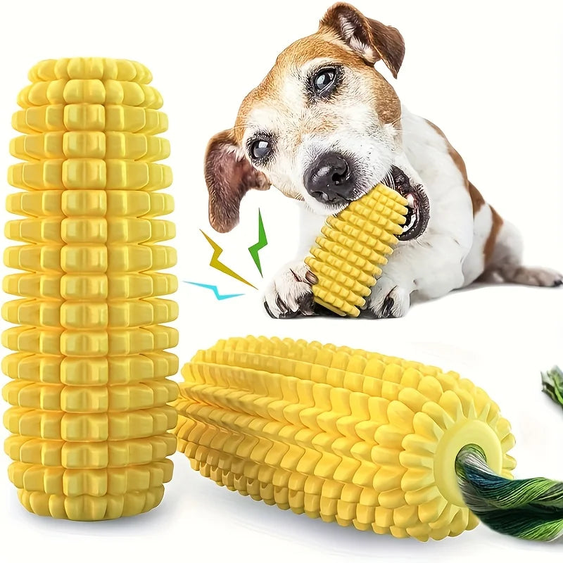 Dog Chew Toy Heavy-Duty Rubber Bone Corn Puppies
