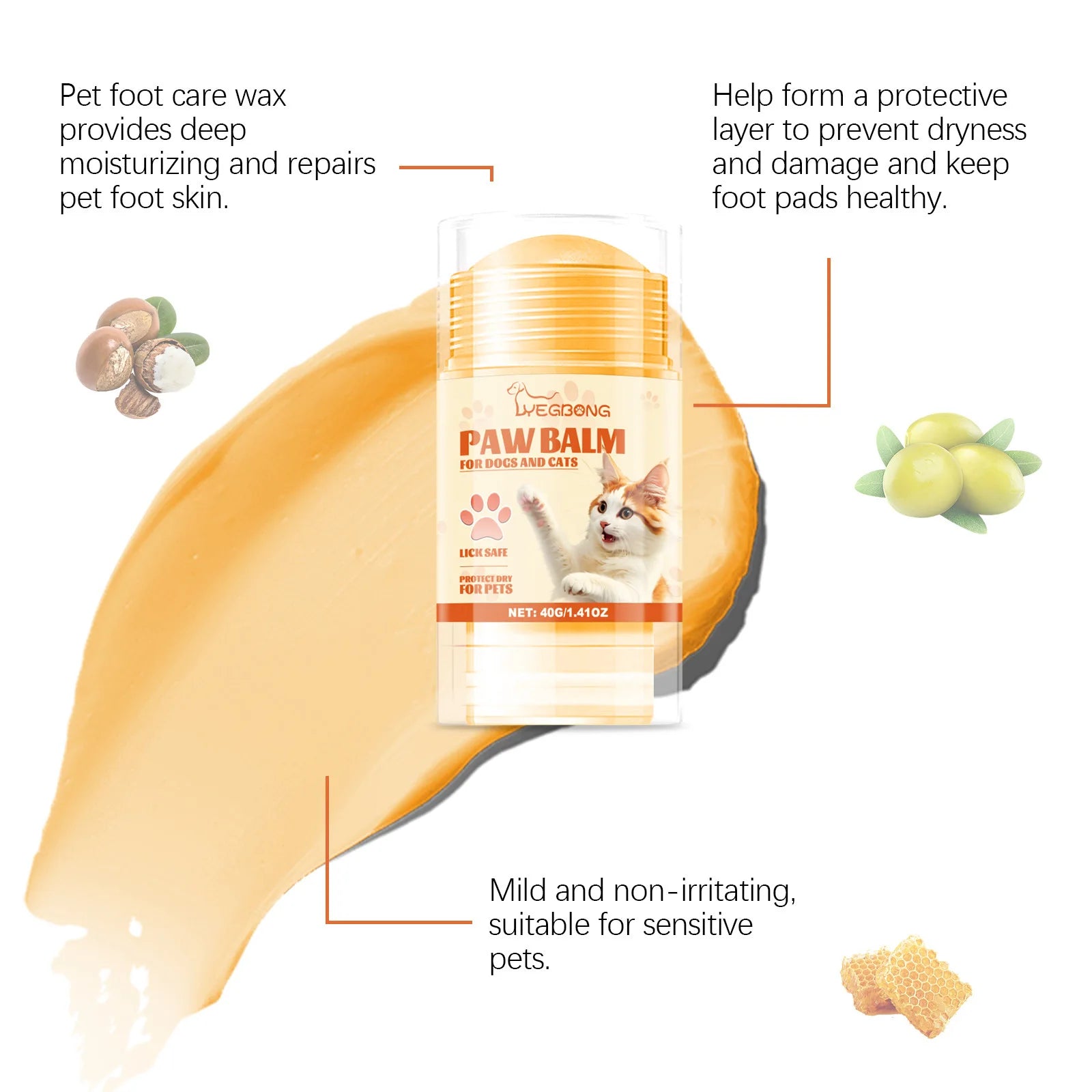 Pet Paw Balm Noses Paws Moisturizer Repair Dry Care