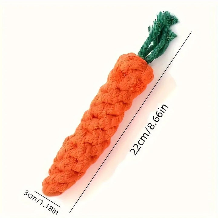 Carrot-Shaped Dog Chew Toys Durable Polyester Fetch Toys