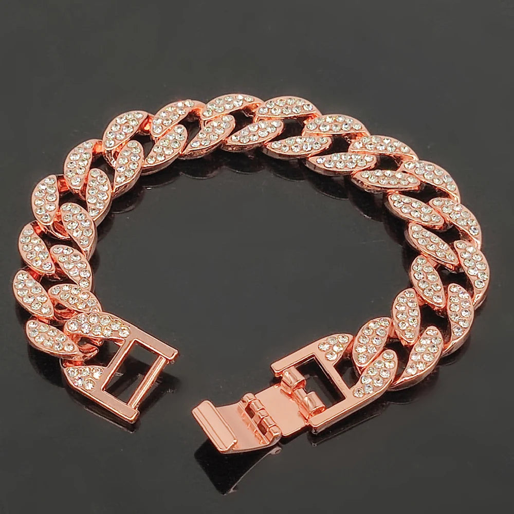 Dog Cuban Gold Chain Luxury Diamond Dog Collar Leash