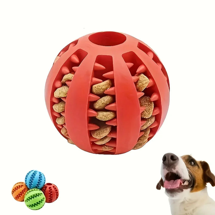 Interactive Dog Chew Toys Treat Dispenser Cleaning Balls