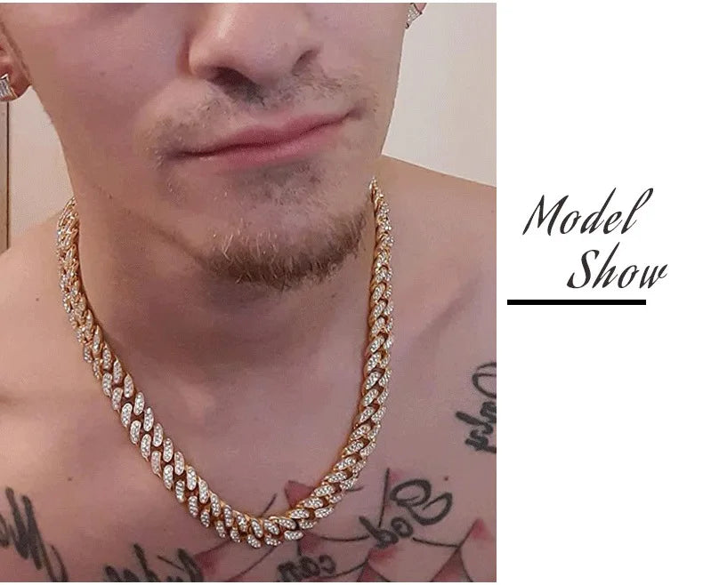Dog Cuban Gold Chain Luxury Diamond Dog Collar Leash