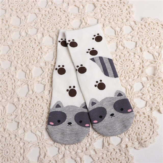 Dog Footprints Fashion Cartoon Socks