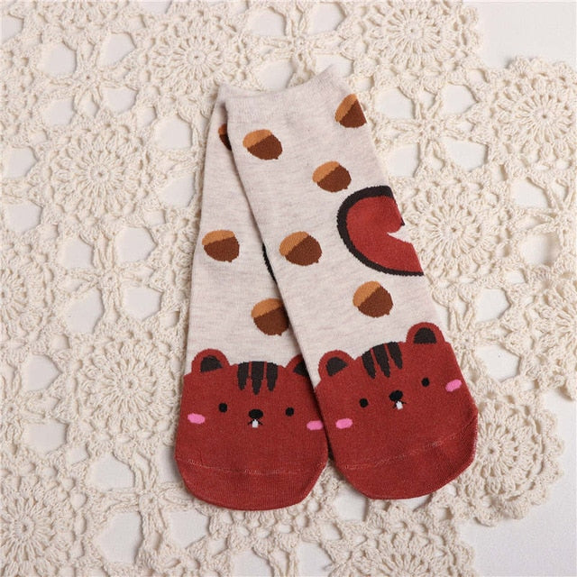Dog Footprints Fashion Cartoon Socks