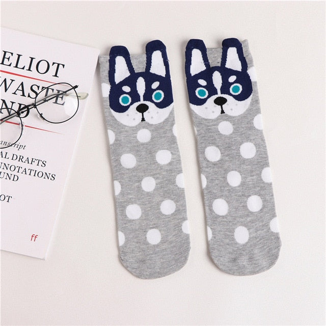 Dog Footprints Fashion Cartoon Socks