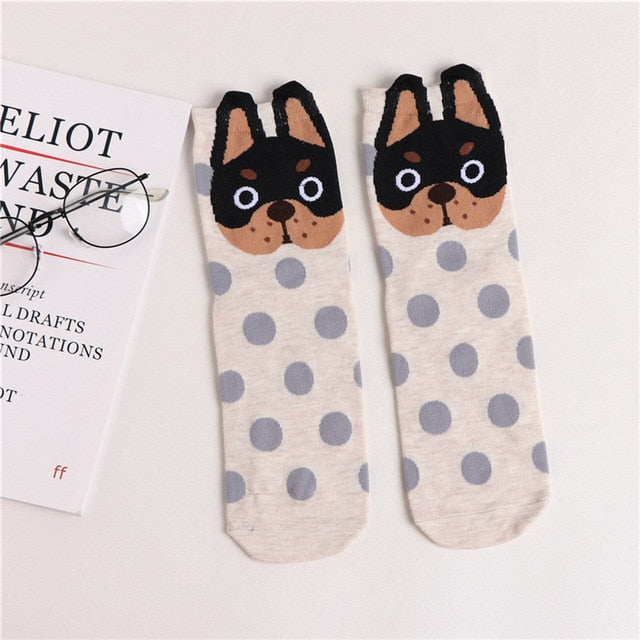 Dog Footprints Fashion Cartoon Socks