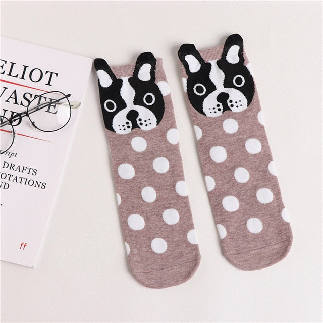 Dog Footprints Fashion Cartoon Socks