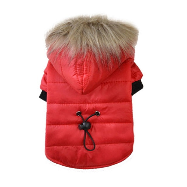 Winter Warm Cotton Windproof Fur Hoodie Puppy Outfits