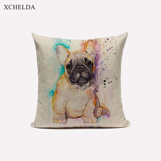 Cute Dog Cushion Cover