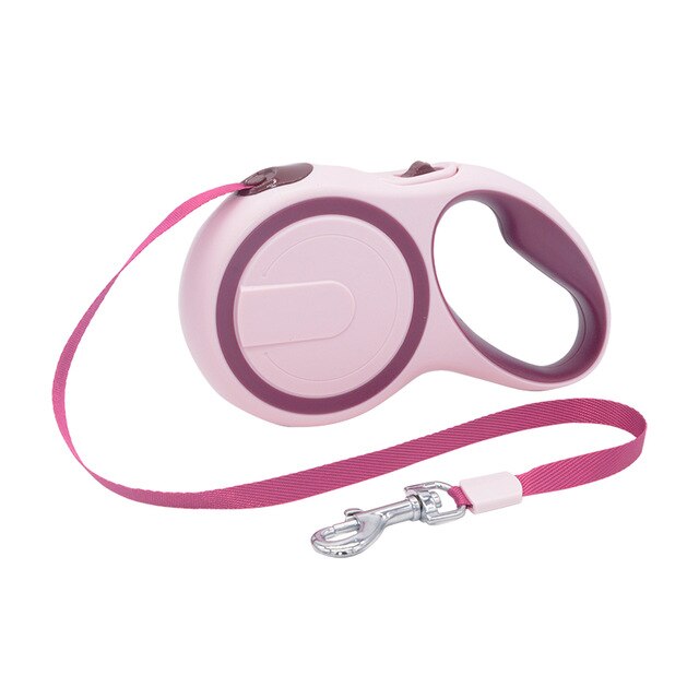 Double Nylon Dog Retracatable Leash Lead
