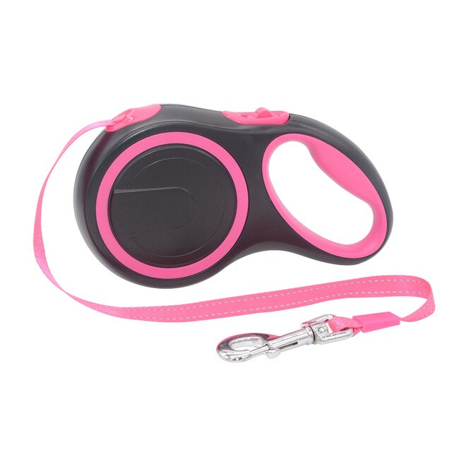 Double Nylon Dog Retracatable Leash Lead
