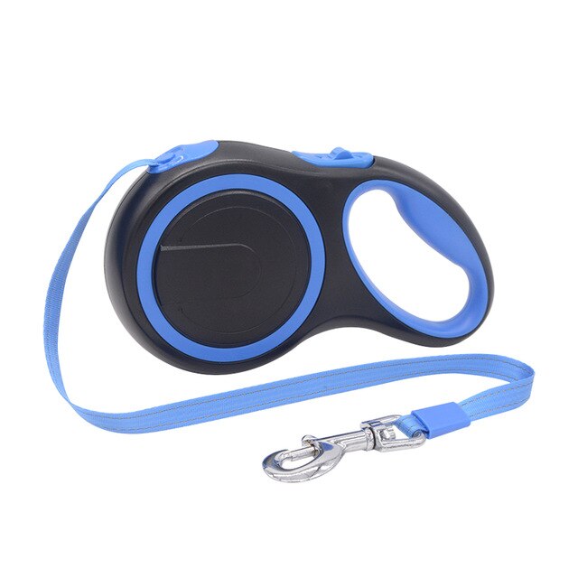 Double Nylon Dog Retracatable Leash Lead
