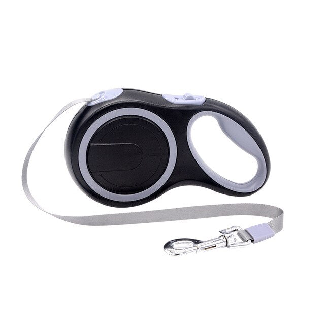 Double Nylon Dog Retracatable Leash Lead