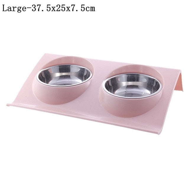 Stainless Steel Double Pet Feeding Dishes