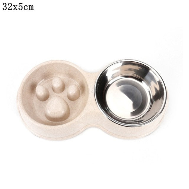 Stainless Steel Double Pet Feeding Dishes