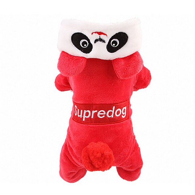 Newly Design SUPREDOG Red Pet Jumpsuits