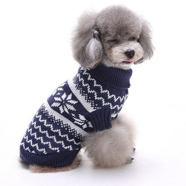 Christmas Snowflake Puppy Knit Warm Sweater
