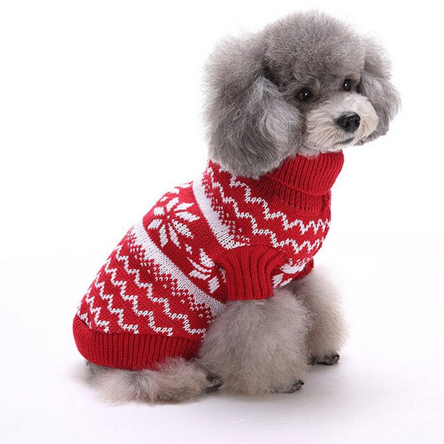 Christmas Snowflake Puppy Knit Warm Sweater